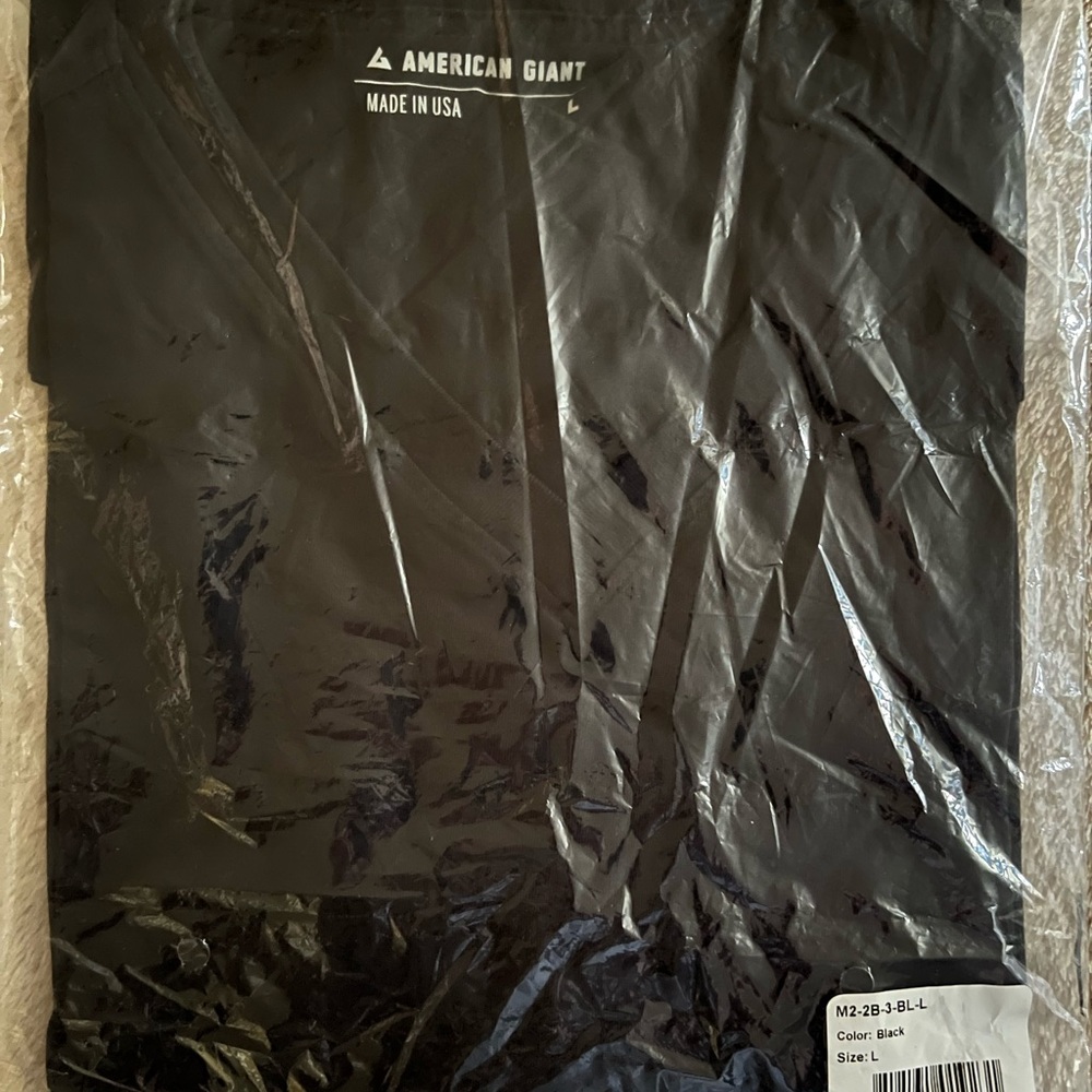 NWT American Giant Classic V Neck Tee Shirt Black